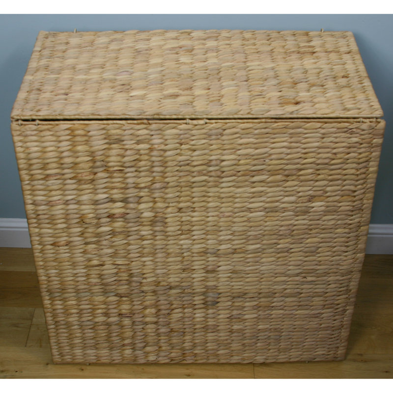 Bayou Breeze Wicker DoubleSided Laundry Clothes Hamper Basket Seagrass